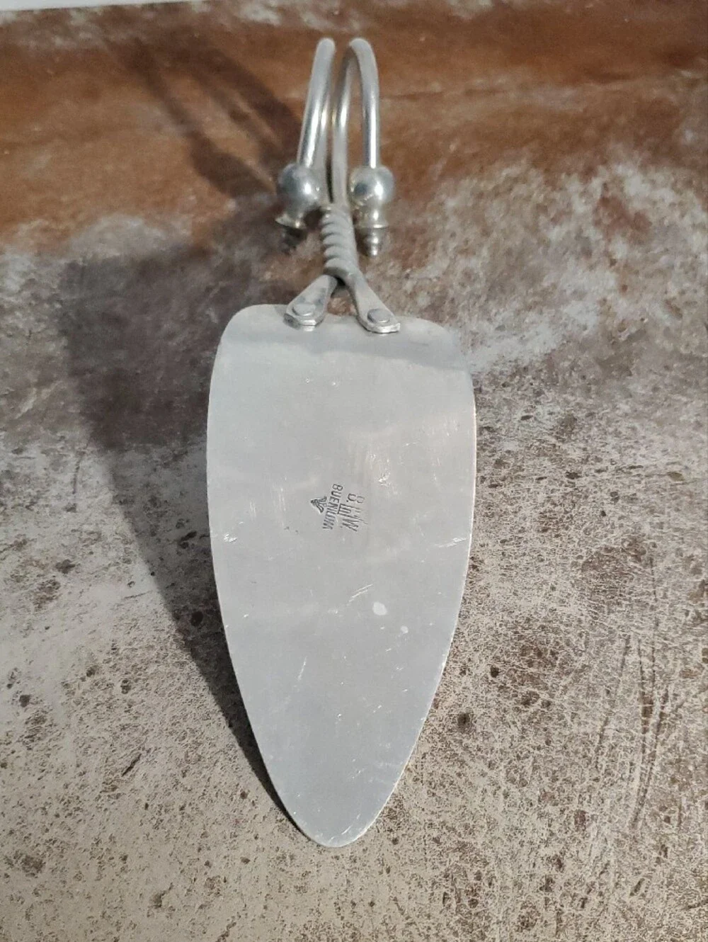Antique-Style Twisted Handle Server in Silver Tone